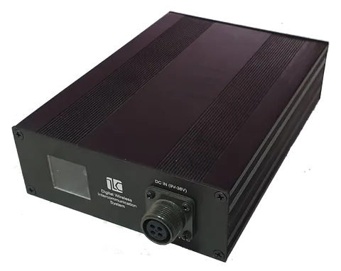 Digital wireless intercommunication system unit with a rugged power connector
